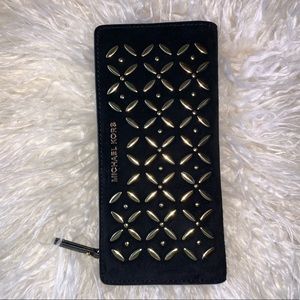 *NWOT* MICHAEL KORS- Embellished Suede Slim Wallet